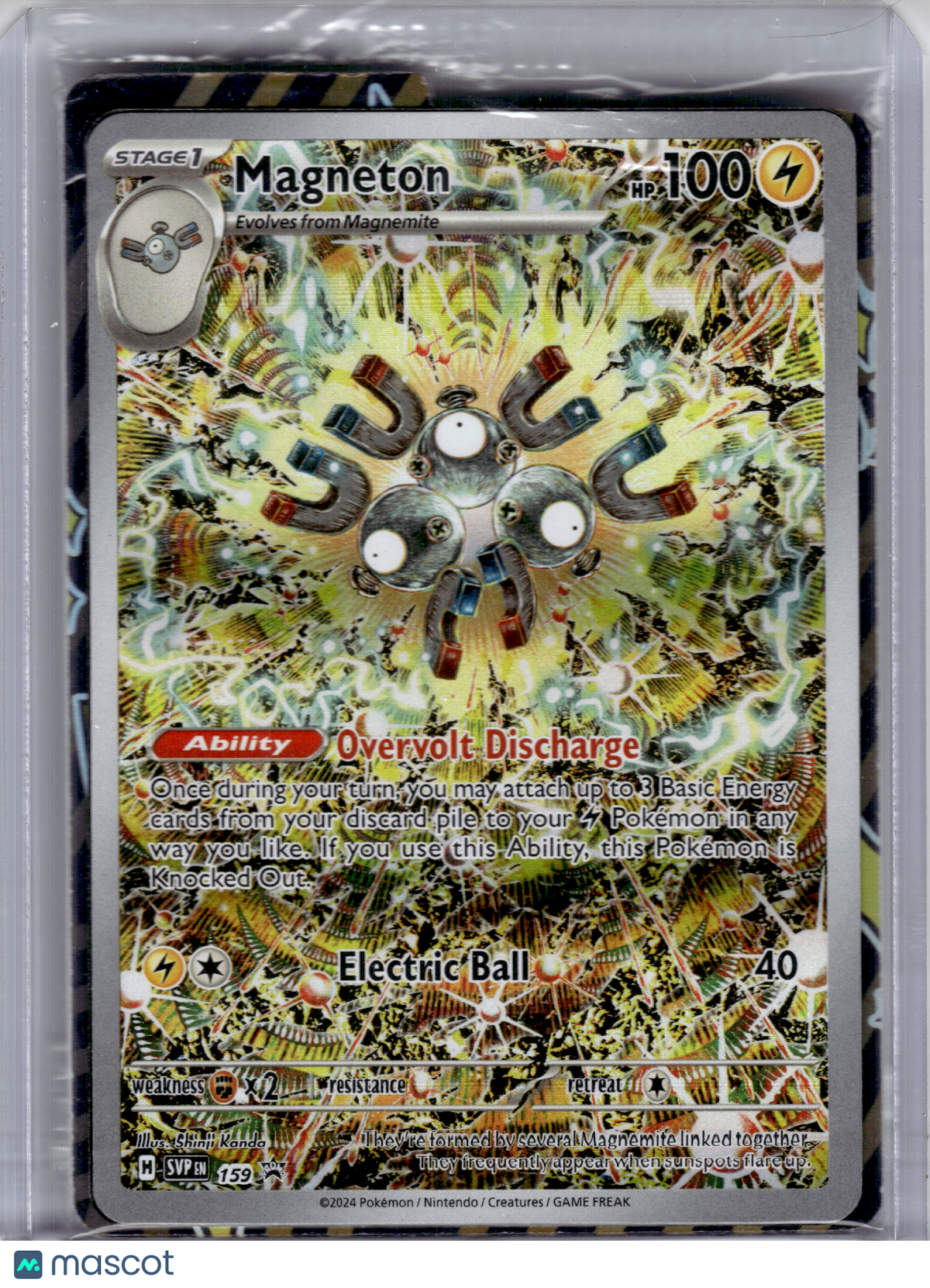2024 Pokemon—Magneton #159 Scarlet & Violet—Black Star Promo Holo [Sealed]