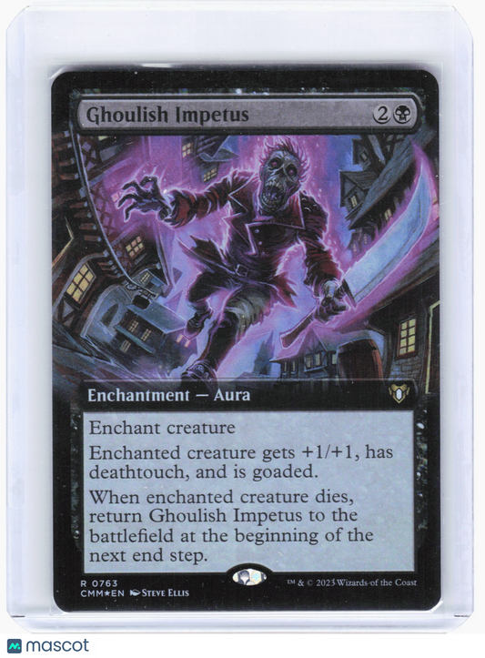 2023 Magic: TG—Ghoulish Impetus #0763 Commander Masters—Rare Foil Extended Art