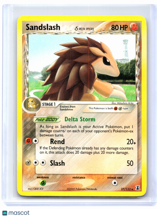 2007 Pokemon—Sandslash (Delta Species) #27 EX Delta Species—Rare Nonholo [LP]
