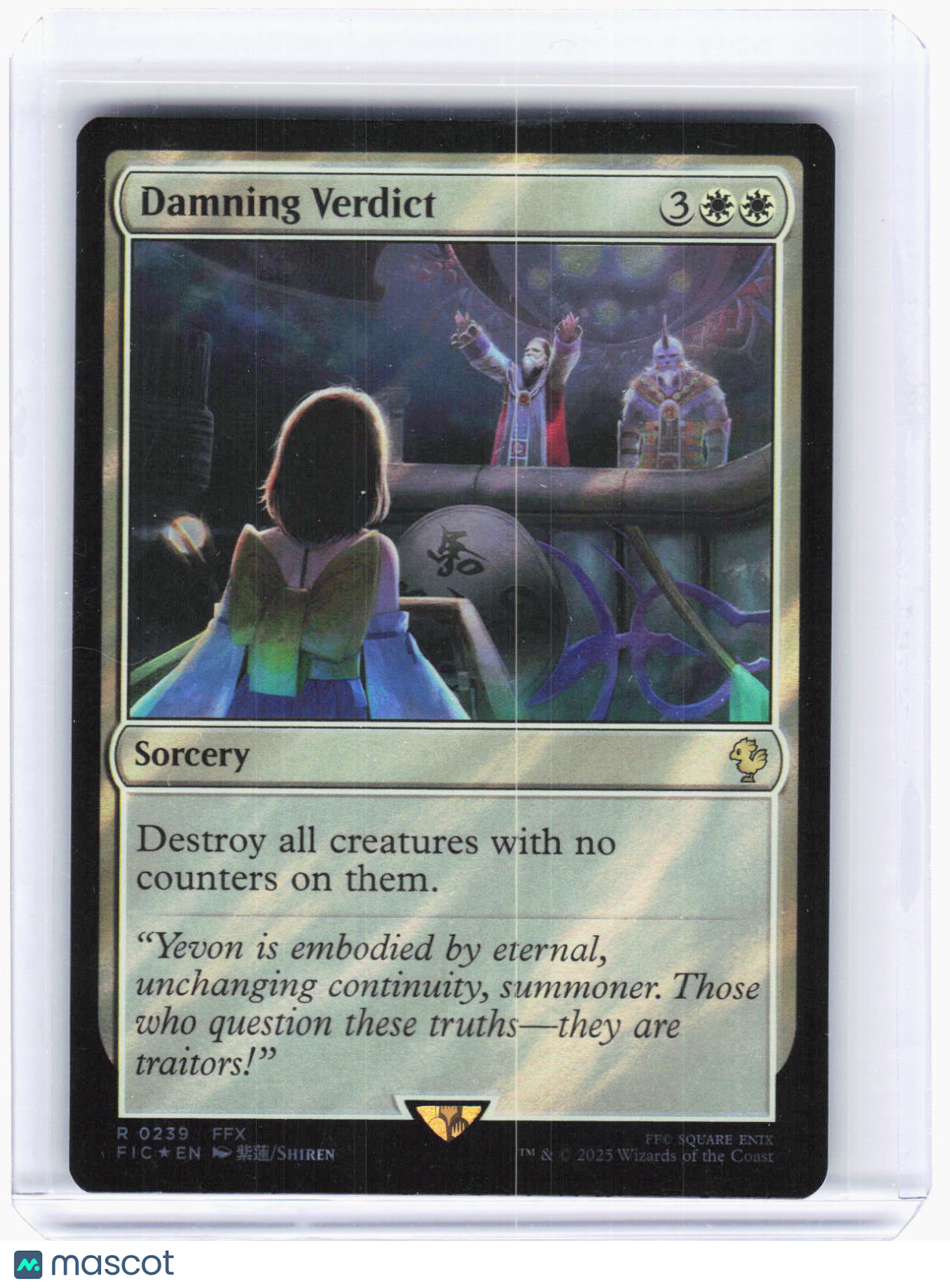 2023 Magic: The Gathering—Damning Verdict (Surge Foil) #239 (FIC)—Rare Foil
