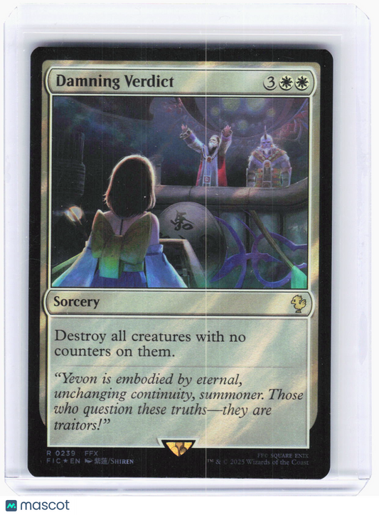 2023 Magic: The Gathering—Damning Verdict (Surge Foil) #239 (FIC)—Rare Foil