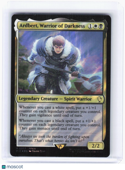 2023 Magic: The Gathering—Ardbert, Warrior of Darkness #77 (FIC)—Rare Foil