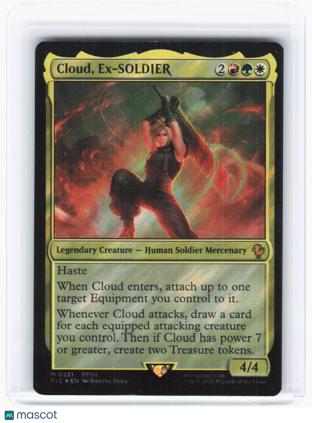 2023 Magic: The Gathering—Cloud, Ex-SOLDIER (Surge Foil) #221 (FIC)—Mythic Foil