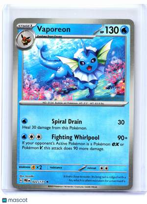 2025 Pokemon—Vaporeon (Master Ball Pattern) #022/131 Prismatic Evolutions—Holo