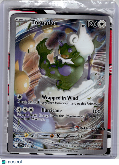 2025 Pokemon—Tornadus #210 Scarlet & Violet —Promo (Pokemon Center) [Sealed]