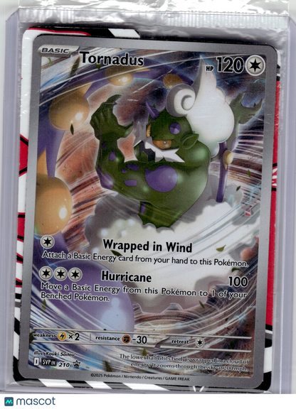 2025 Pokemon—Tornadus #210 Scarlet & Violet Promo—Black Star Promo Holo [Sealed]