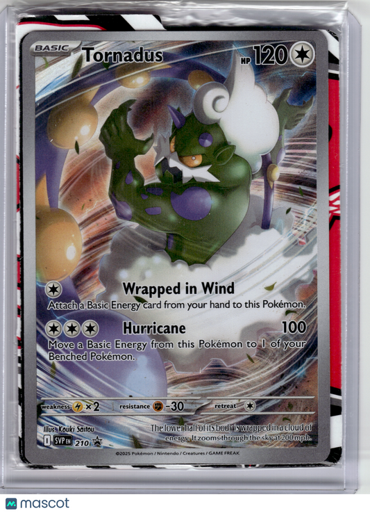 2025 Pokemon—Tornadus #210 Scarlet & Violet Promo—Black Star Promo Holo [Sealed]