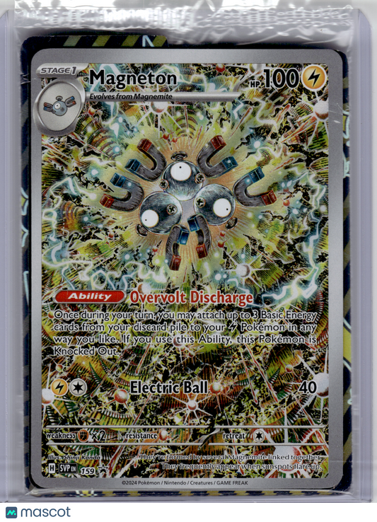 2024 Pokemon—Magneton #159 Scarlet & Violet—Black Star Promo Holo [Sealed]