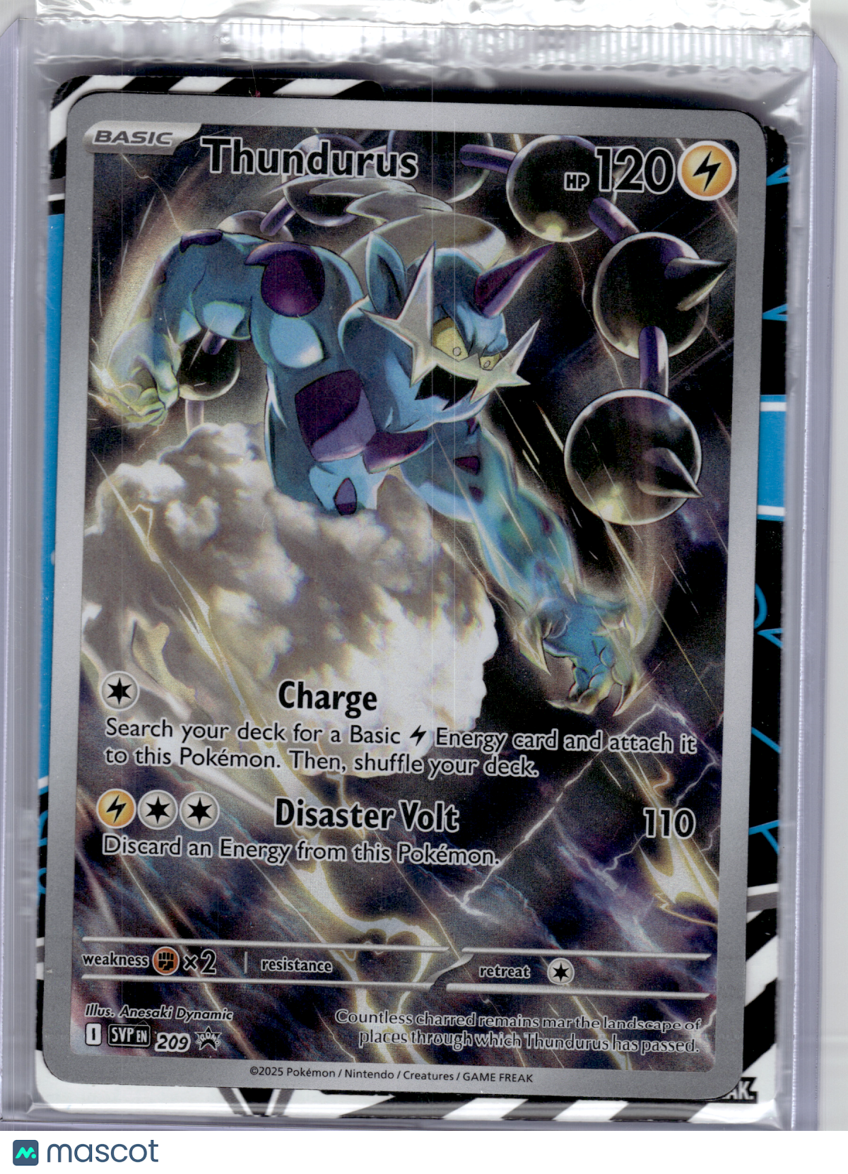 2025 Pokemon—Thundurus #209 Scarlet & Violet—Black Star Promo [Sealed]