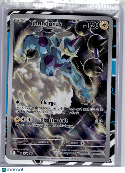 2025 Pokemon—Thundurus #209 Scarlet & Violet—Black Star Promo [Sealed]