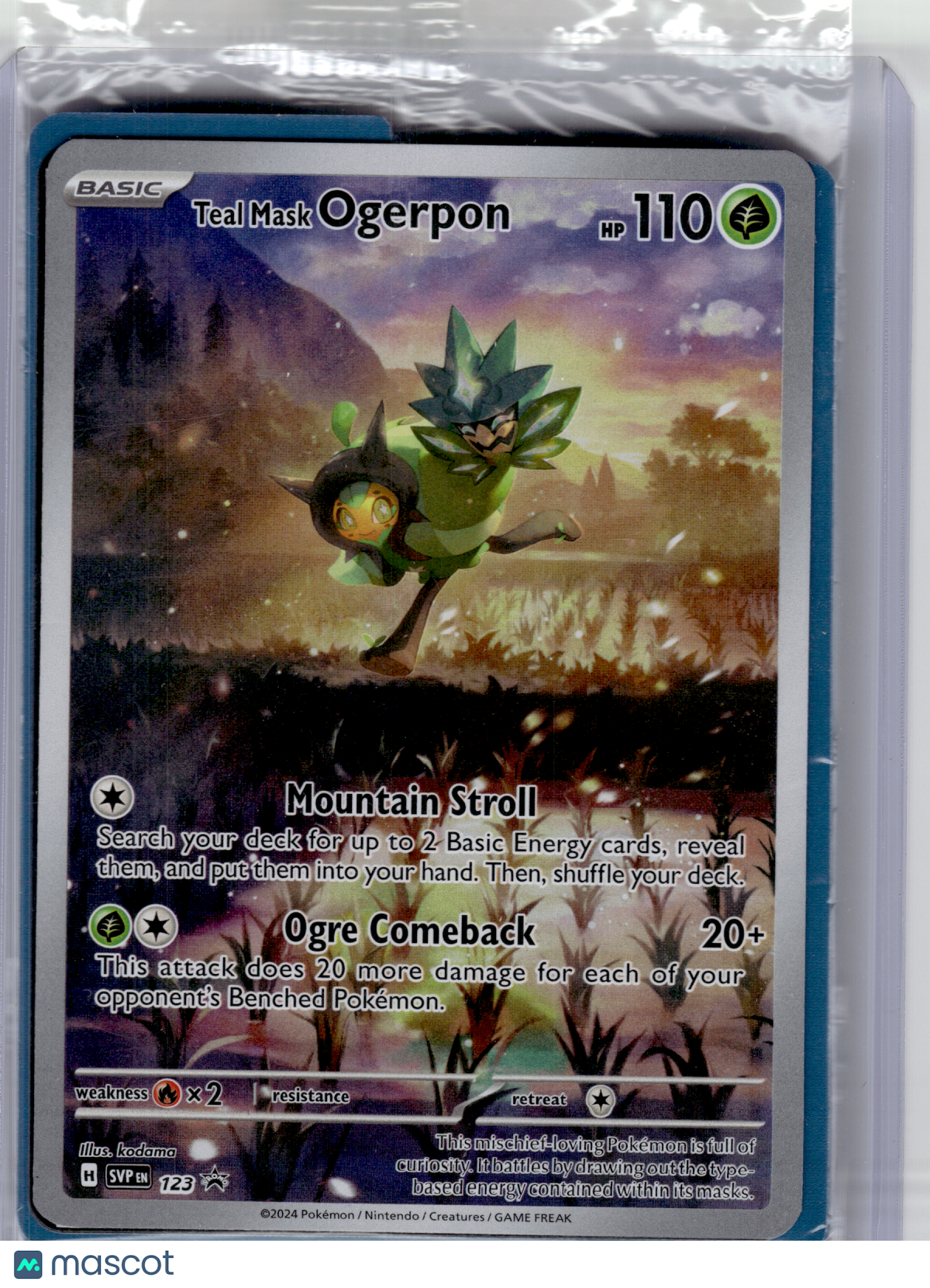 2024 Pokemon—Teal Mask Ogerpon #123 Scarlet & Violet—Black Star Promo [Sealed]