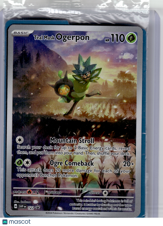 2024 Pokemon—Teal Mask Ogerpon #123 Scarlet & Violet—Black Star Promo [Sealed]