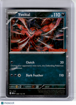 2025 Pokemon—Yveltal #88 Mega Evolution—Rare Holo [Sealed] (GameStop)