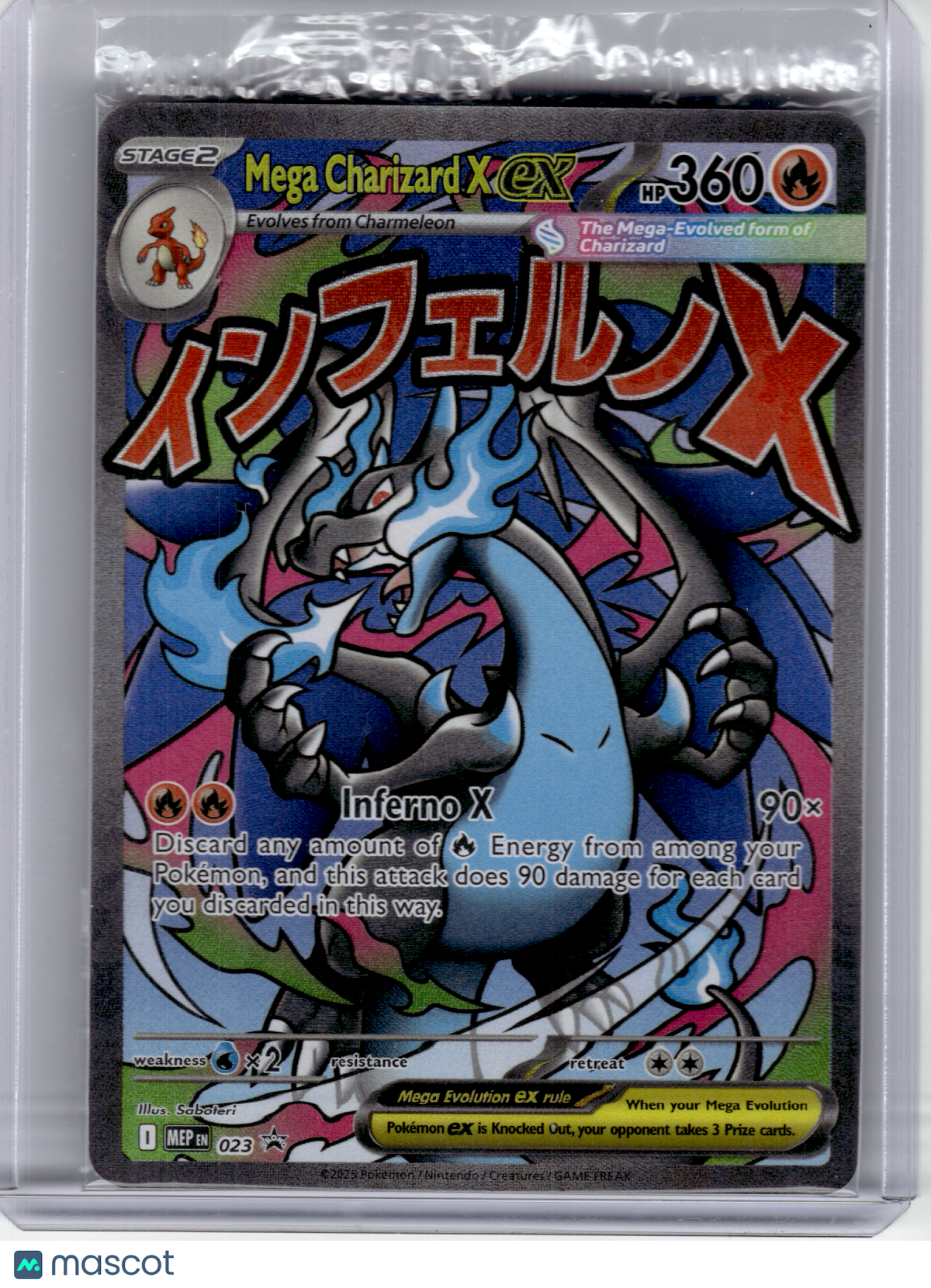 2025 Pokemon—Mega Charizard X EX #023 Mega Evolution—Black Star Promo [Sealed]