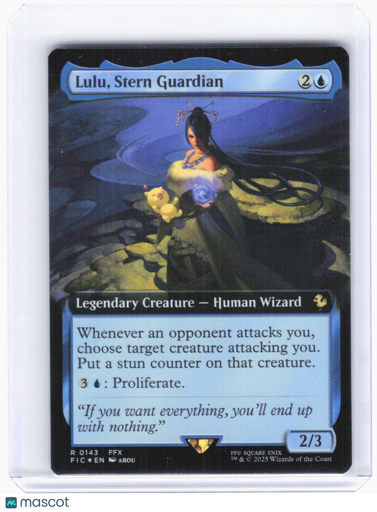 2025 Magic: The Gathering—Lulu, Stern Guardian (Ext. Art) #143 (FIC)—Rare Foil