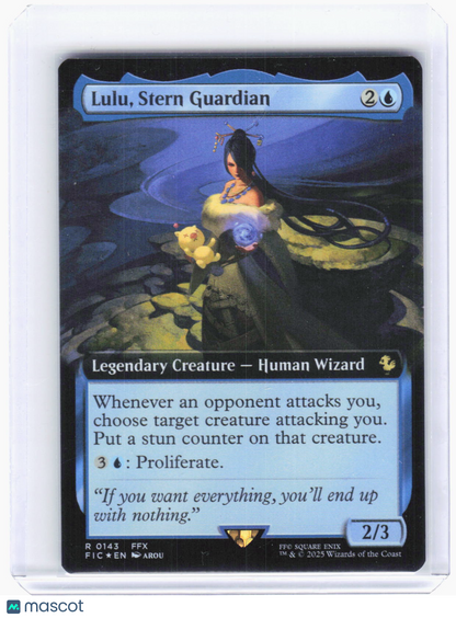 2025 Magic: The Gathering—Lulu, Stern Guardian (Ext. Art) #143 (FIC)—Rare Foil