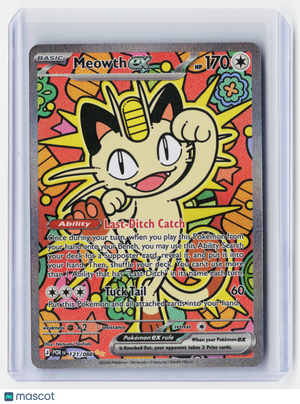 2026 Pokemon—Meowth ex #121/88-Mega Evolution – Perfect Order—Secret Rare Holo