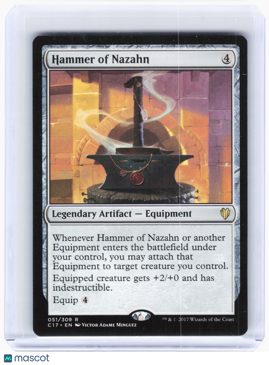 Magic: The Gathering—Hammer of Nazahn #51 Commander 2017—Rare Non-Foil