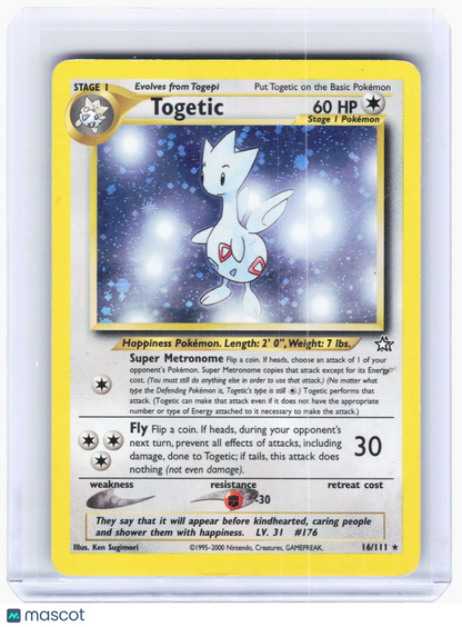 2000 Pokemon—Togetic #16/111 Neo Genesis—Holo Rare Holo [Damaged]