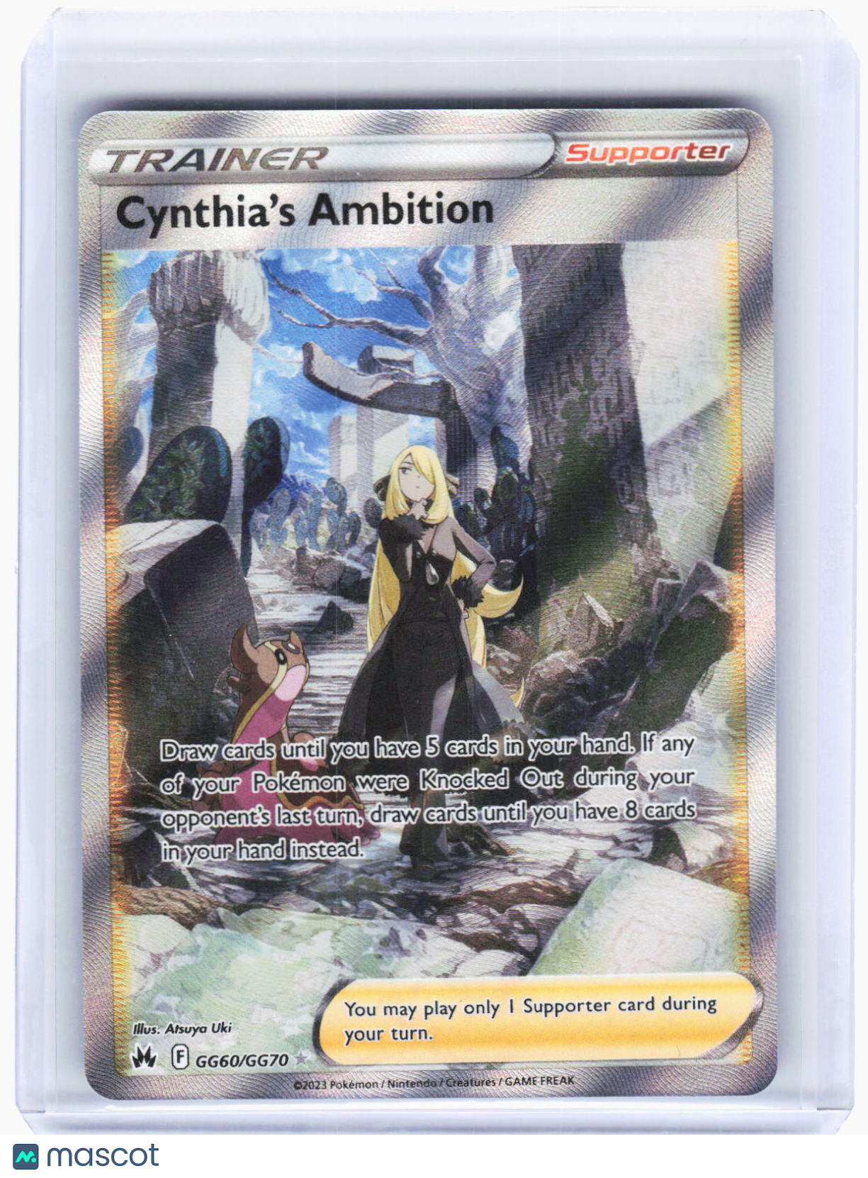 2023 Pokemon—Cynthia's Ambition #GG60/GG70 Crown Zenith Galarian Gallery—UR Foil