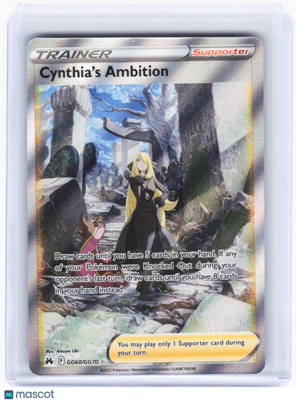 2023 Pokemon—Cynthia's Ambition #GG60/GG70 Crown Zenith Galarian Gallery—UR Foil