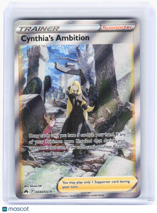 2023 Pokemon—Cynthia's Ambition #GG60/GG70 Crown Zenith Galarian Gallery—UR Foil