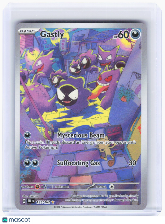 2024 Pokemon—Gastly #177/162 Temporal Forces—Illustration Rare Foil