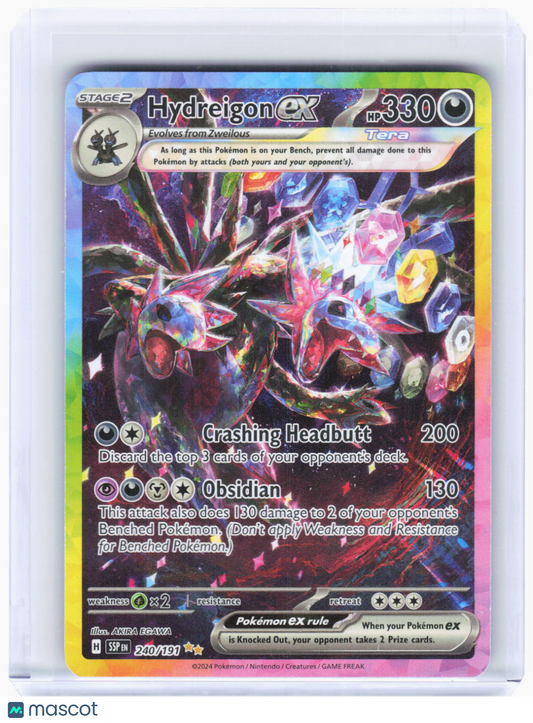 2024 Pokemon—Hydreigon ex #240/191 Surging Sparks—Special Illustration Rare Holo