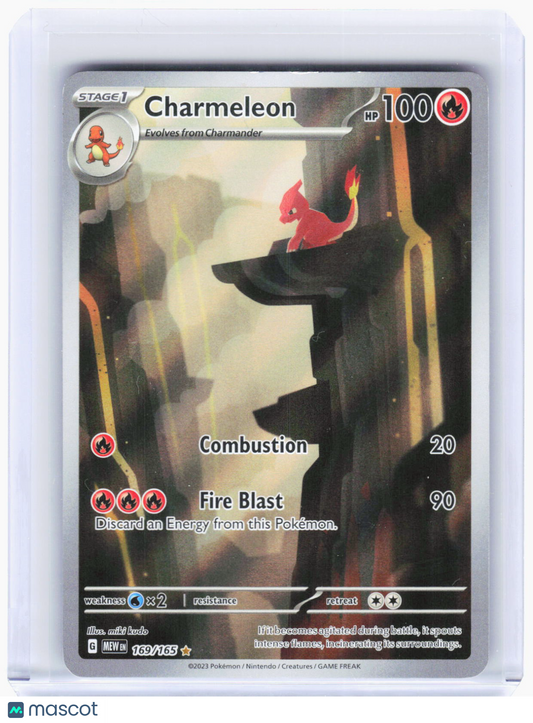 2023 Pokemon—Charmeleon #169/165 Scarlet & Violet 151—Illustration Rare Foil
