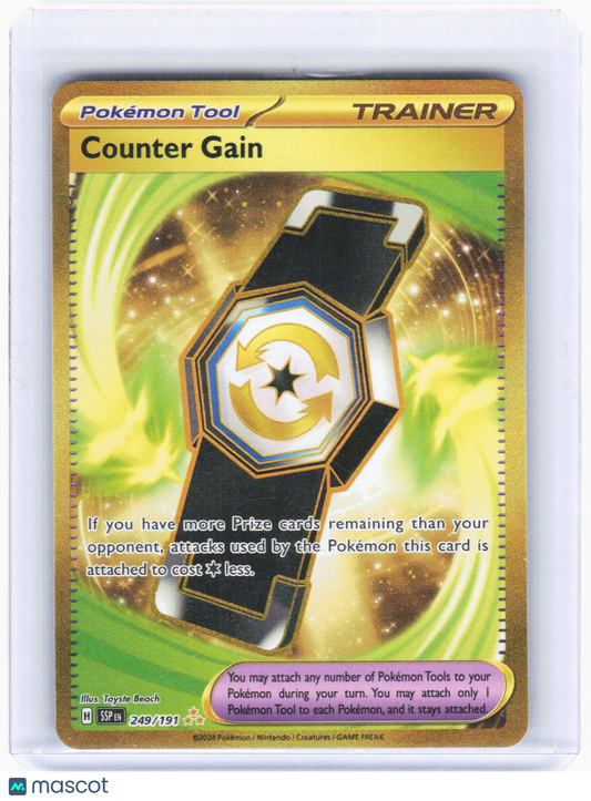 2024 Pokemon—Counter Gain #249/191 Surging Sparks—Hyper Rare Gold