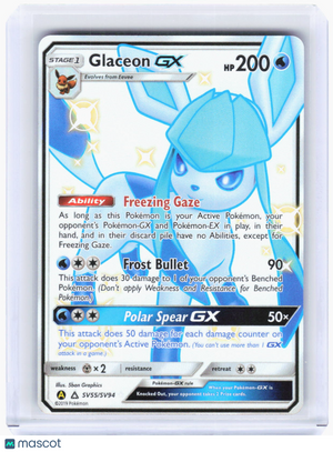 2019 Pokemon—Glaceon GX #SV55/SV94 Hidden Fates: Shiny Vault—SHR Foil