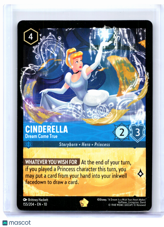 2025 Lorcana—Cinderella #155/204 Whispers in the Well—Legendary Nonfoil