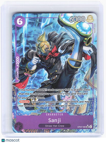 2024 One Piece Card Game—Sanji (Parallel) #OP07-064 (OP07)—Super Rare Foil
