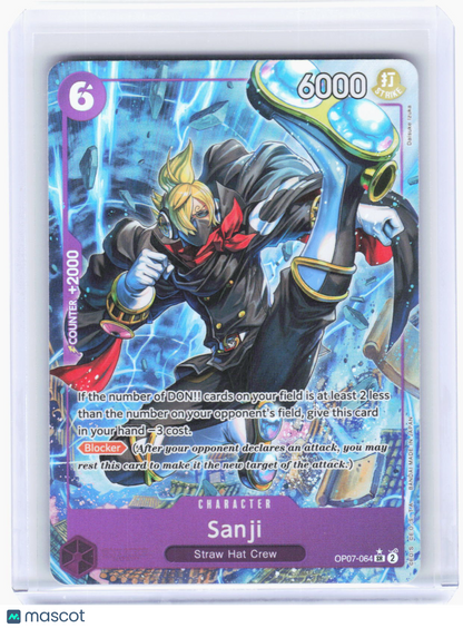 2024 One Piece Card Game—Sanji (Parallel) #OP07-064 (OP07)—Super Rare Foil