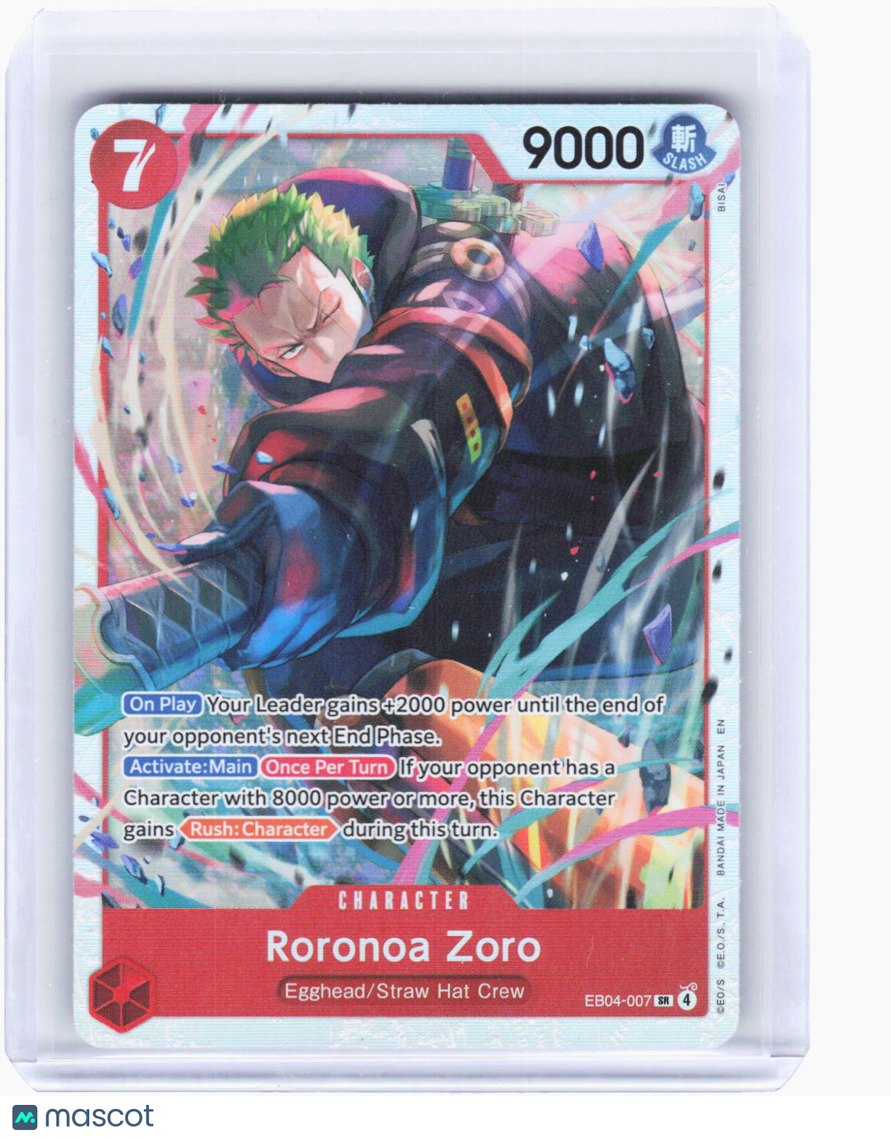 2024 One Piece Card Game—Roronoa Zoro #EB04-007 (OP15-EB04)—Super Rare Foil