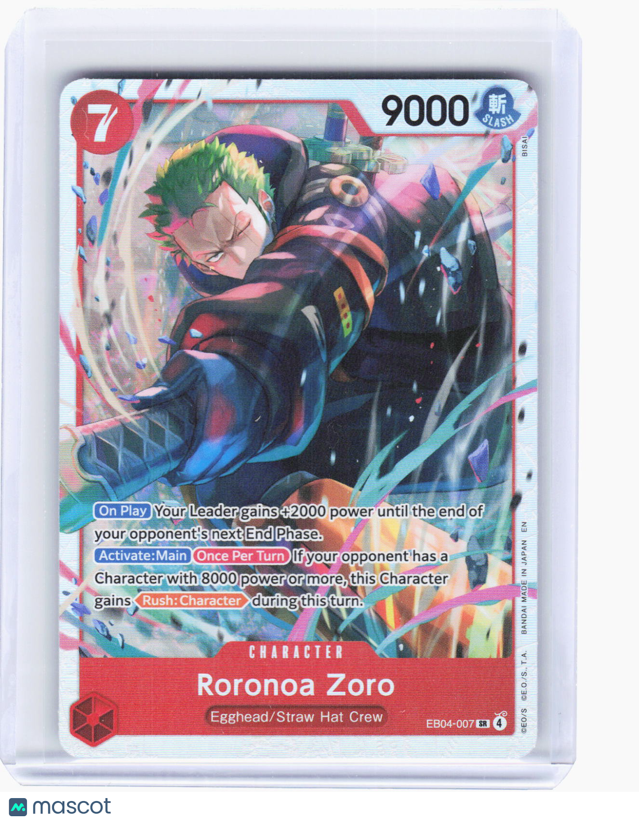 2024 One Piece Card Game—Roronoa Zoro #EB04-007 (OP15-EB04)—Super Rare Foil