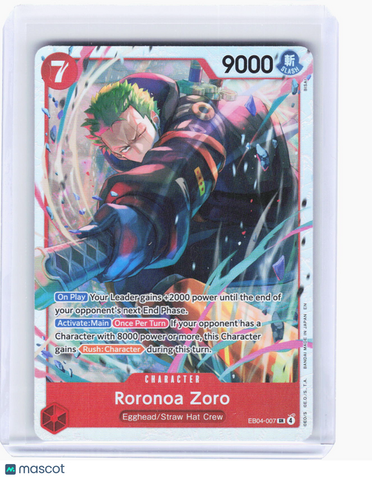 2024 One Piece Card Game—Roronoa Zoro #EB04-007 (OP15-EB04)—Super Rare Foil