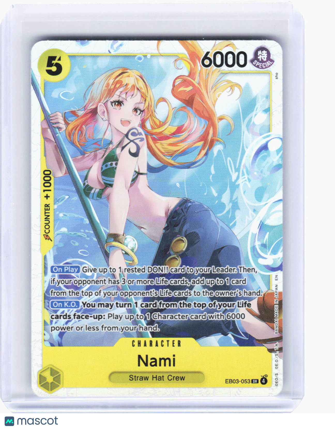 2024 One Piece Card Game—Nami #EB03-053 (EB-03)—Super Rare Foil