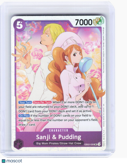 2025 One Piece Card Game—Sanji & Pudding #EB02-035 EB: Anime 25th Coll.—SR Foil