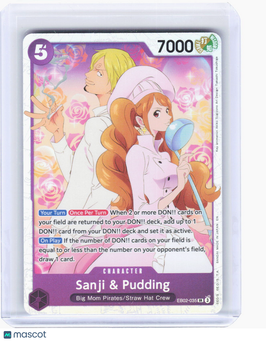 2025 One Piece Card Game—Sanji & Pudding #EB02-035 EB: Anime 25th Coll.—SR Foil