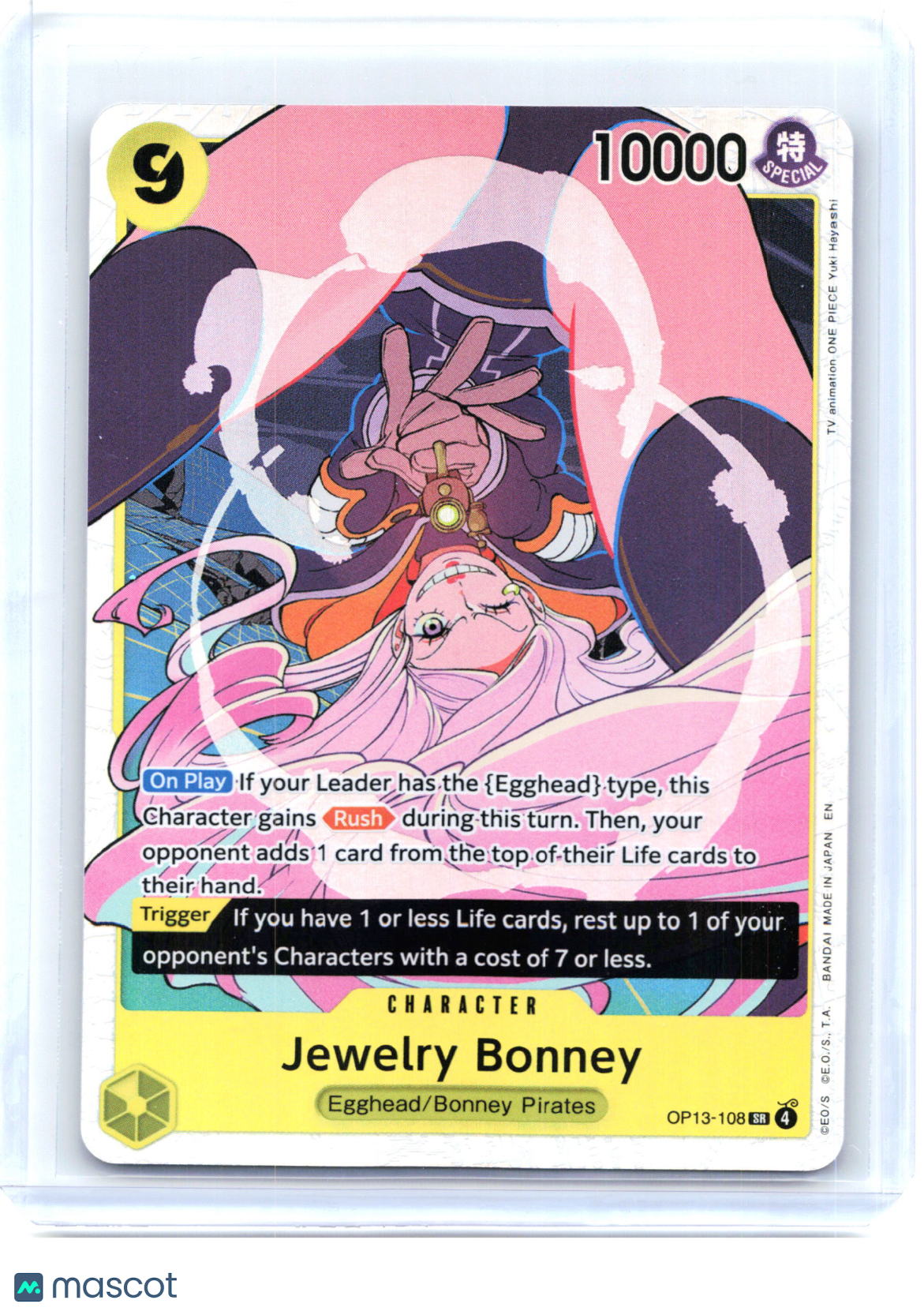 2024 One Piece—Jewelry Bonney #OP13-108 Carrying On His Will—Super Rare Holo