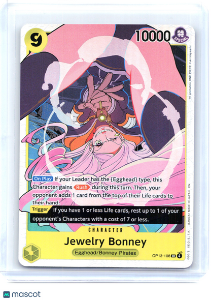 2024 One Piece—Jewelry Bonney #OP13-108 Carrying On His Will—Super Rare Holo