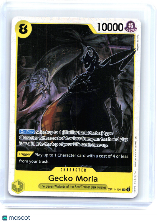 2026 One Piece—Gecko Moria #OP14-104 The Azure Sea's Seven—Super Rare Holo