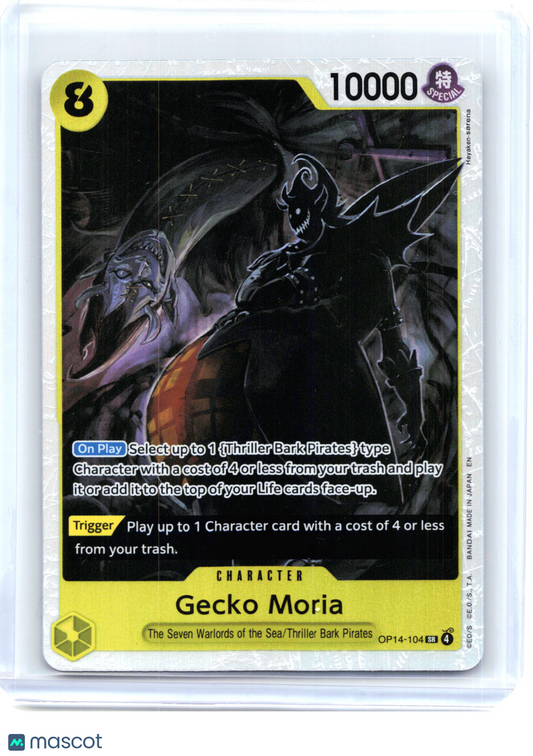 2026 One Piece—Gecko Moria #OP14-104 The Azure Sea's Seven—Super Rare Holo