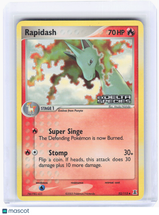 2007 Pokemon—Rapidash #52 EX Delta Species—Uncommon Reverse Holo [LP]