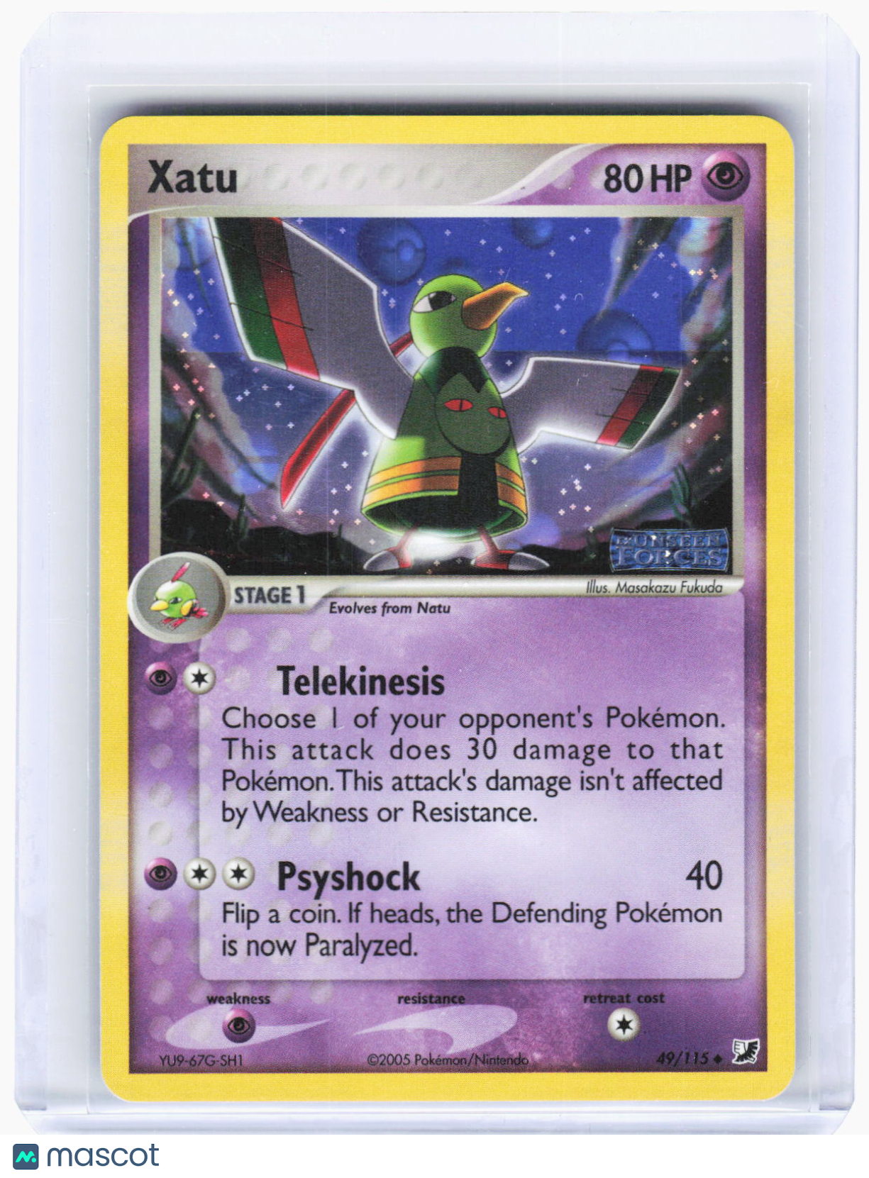 2005 Pokemon—Xatu #49 Unseen Forces—Uncommon Reverse Holo [Lightly Played]