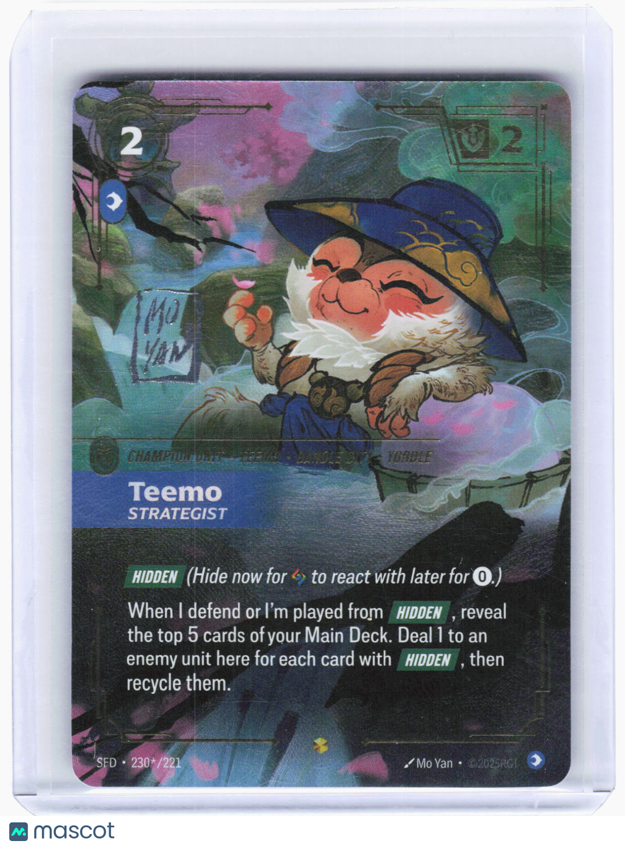 2026 Riftbound: League of Legends—Teemo #230 Spiritforged—S Foil (Signature)