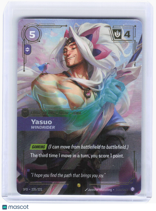 2022 Riftbound: League of Legends—Yasuo #235/221 Spiritforged—Showcase Foil