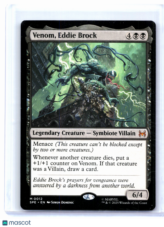 2025 Magic: TG—Venom, Eddie Brock #12 Marvel's Spider-Man Eternal—Mythic Nonfoil