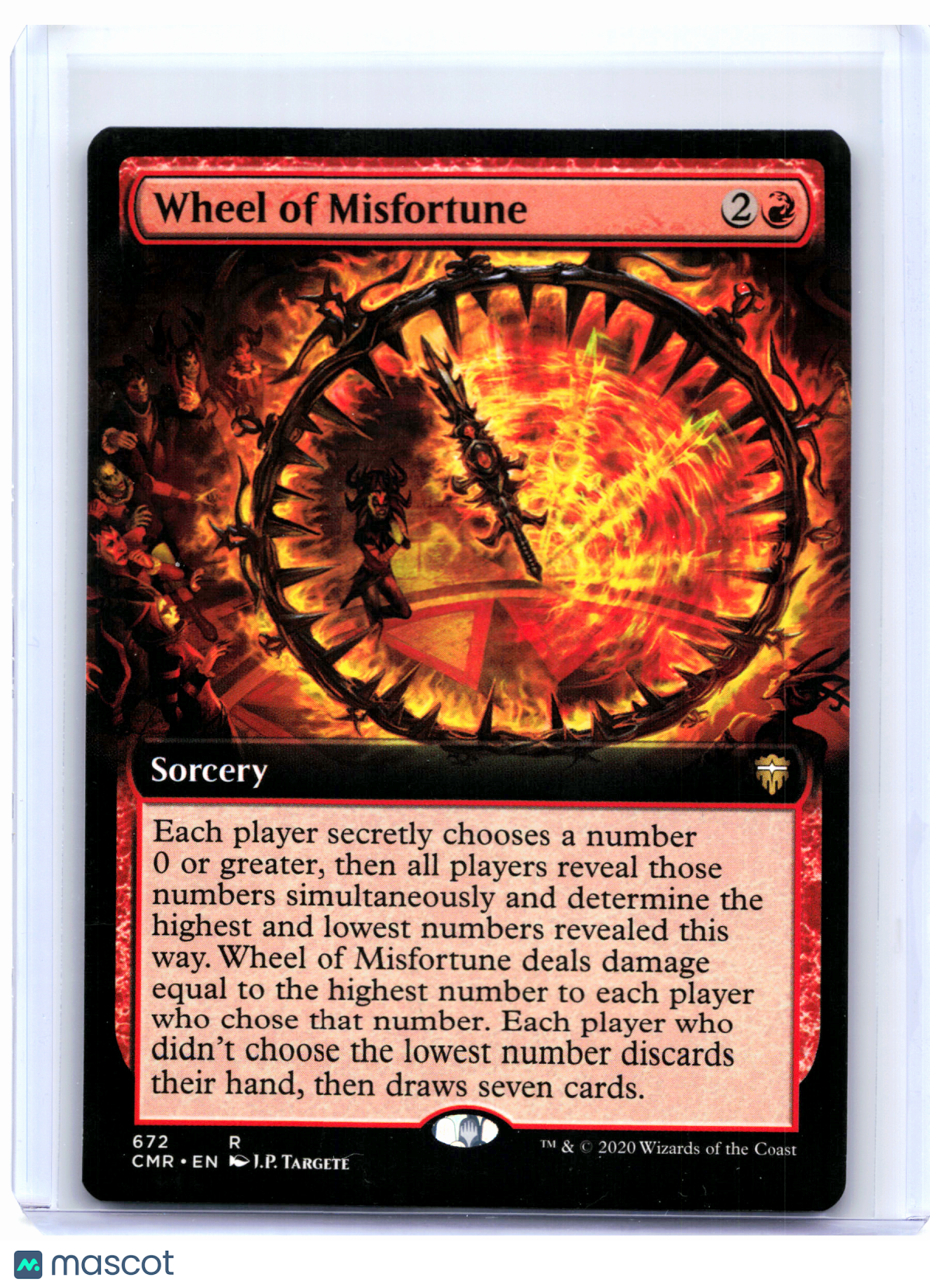 2020 Magic: TG—Wheel of Misfortune (Extended Art) #672 CMR—Rare Nonfoil [LP]